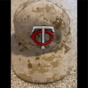 Minnesota Twins Camo Print Baseball Cap